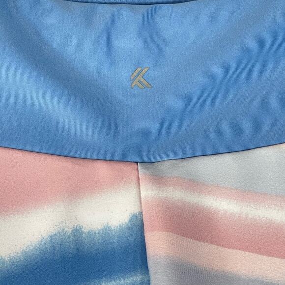 Kyodan Medium Swim Skort UPF 40 Watercolor Elastic Waist Stretch Blue Pink New - Picture 3 of 7